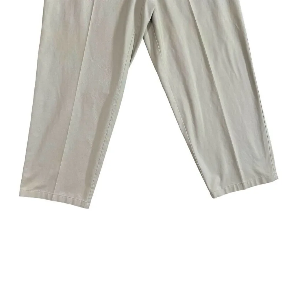 George Men's Relaxed‎ Fit Chino Pants Beige Cream Size 44 x 32 Casual